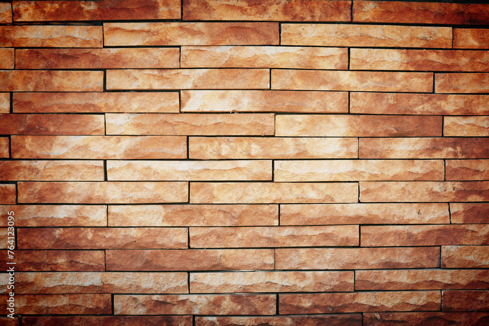Poster closeup, brick wall and texture with pattern, architecture and wallpaper with building and structure