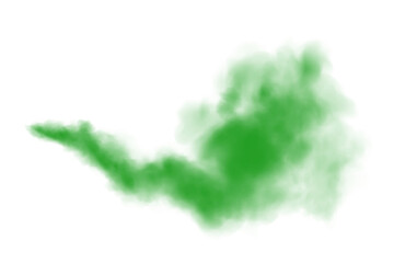 Green fog in slow motion. Realistic atmospheric green smoke. Red fume slowly floating rises up. PNG.
