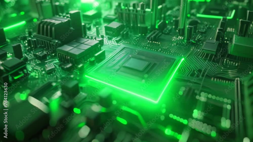 Poster abstract electronic circuit board background with computer, technology, components, digital network 