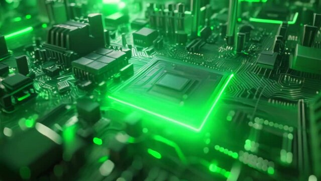Abstract electronic circuit board background with computer, technology, components, digital network background representing business and technology in the digital age.