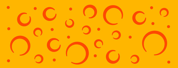 bubbles circles doodle cartoon flat design in orange color style. Vector illustration. Suitable for wallpaper backdrop, landing page and web.