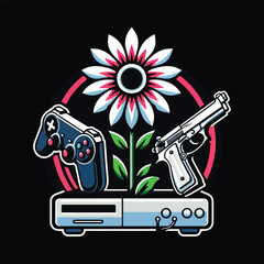 girl gaming t shirt design