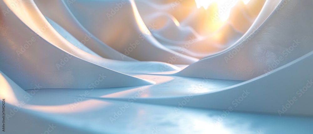 Poster a white sheet of paper with a wave pattern on it