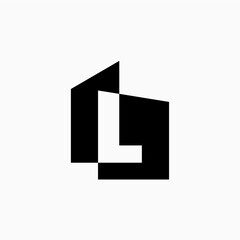 L Letter House Monogram Home mortgage architect architecture logo vector icon illustration - 764124601
