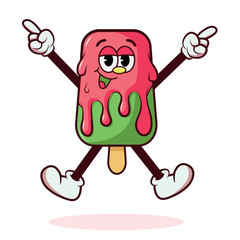 Ice Cream Character, Retro Mascot Character3