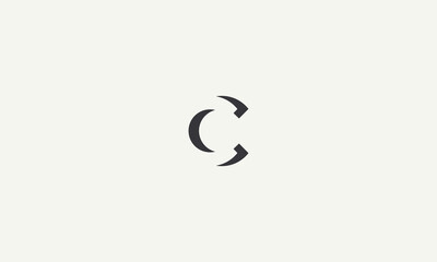 initial letter C simple monogram logo design vector illustration