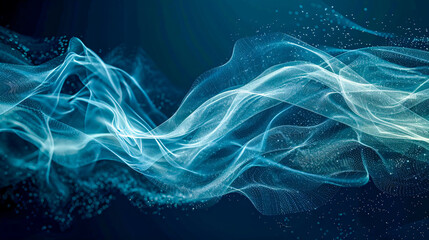Abstract science background, flowing energy wave in a futuristic technology concept