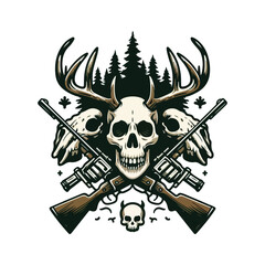 Hunting t shirt and logo design