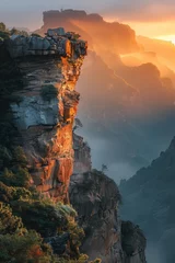 Fotobehang Overlooking the mountains, Danxia landform © SHI