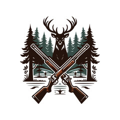 Hunting t shirt and logo design