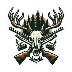 Hunting t shirt and logo design