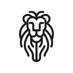 Fototapeta premium Lion logo: Epitomizes strength, courage, and leadership, symbolizing power and majesty in its iconic representation.