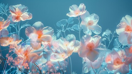 delicate blossoms in ethereal light serene beauty