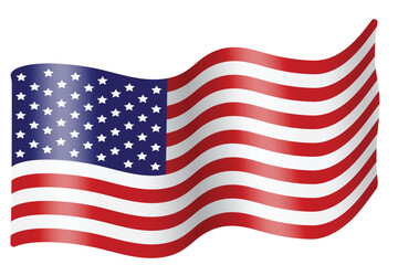American wave flag vector file