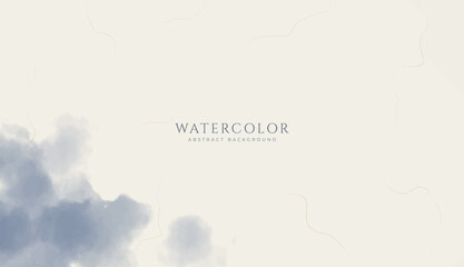 Abstract horizontal watercolor background. Neutral light blue colored empty space background illustration