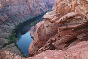 River Flowing Through Canyon, water.