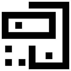 mobile keypad icon, simple vector design