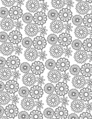 abstract garden floral flower adult mandala coloring page background vector line art rose coloring page