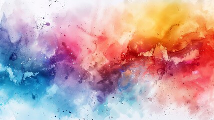 Aquarelle Radiance: Vibrant Watercolor Fusion - obrazy, fototapety, plakaty