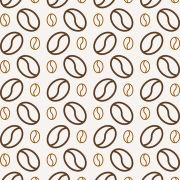 Coffee Bean magnificent trendy multicolor repeating pattern vector illustration background