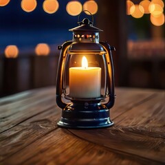 A lantern with a Ramadan theme for social media post design