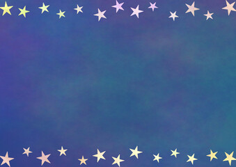 星フレーム(上下)×夜空(群青)
