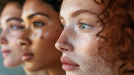 Obraz premium Multiethnic and multiracial group of women, the concept of equality and women's rights