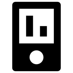 mp3 player icon, simple vector design