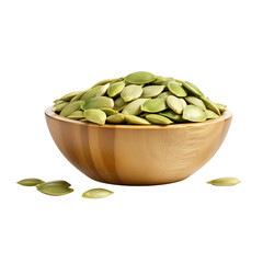 Pumpkin seeds isolated on transparent or white background, png