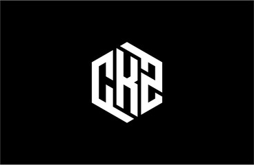 CKZ creative letter logo design vector icon illustration