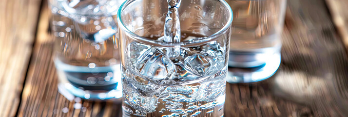 Mineralwasser, Wasser als Quelle des Lebens.. Ein Glas Wasser