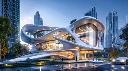 Moderne und futuristische Architektur, Stadt der Zukunft 