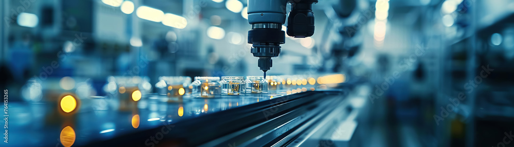 Aufkleber High-tech robotic arm in a manufacturing process, symbolizing precision and automation