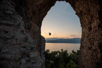 SIrmione, Lombardia, lago di Garda, Italy,  Grotte di catullo