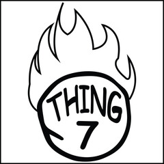 7 Thing SVG Vector Design | Shirt print design | Silhouette Vector | cut file 
