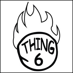 6 Thing SVG Vector Design | Shirt print design | Silhouette Vector | cut file 
