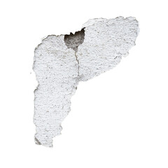 Fallen plaster wall