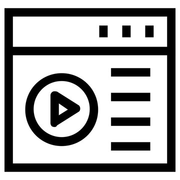online videos icon, simple vector design