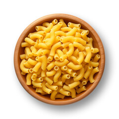 macaroni pasta isolated on transparent or white background, png