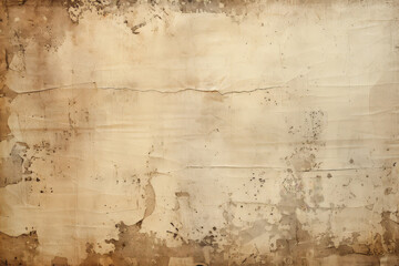 Old grunge paper background with coffee stains and weathered edges. Antique document aesthetic - obrazy, fototapety, plakaty