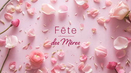 French happy Mothers day design background