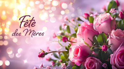 French happy Mothers day design background