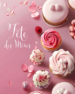 French happy Mothers day design background