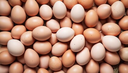 Aerial view of fresh hen eggs wallpaper