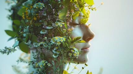 Artistic image of mother nature. World environment and mother earth day concept