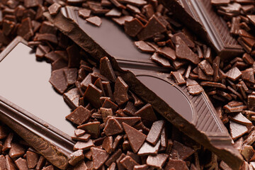 Dark chocolate in chocolate chips