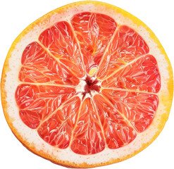 Half grapefruit, cut out transparent