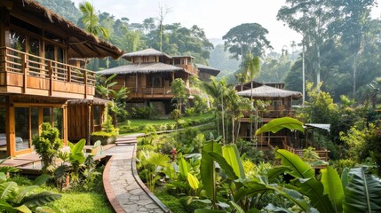 Dense Green Forest With Abundant Trees