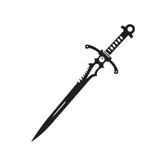 Resplendent Falchion Vector Elegance - Crafting Shadows of Legendary Heroes with Falchion Illustration - Minimallest Falchion Vector
