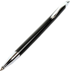 Elegant ballpoint pen, cut out transparent
